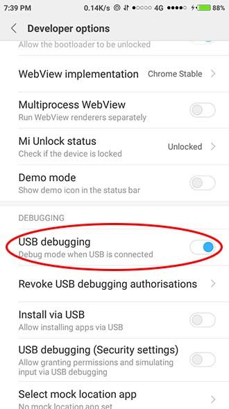 Android USB tethering