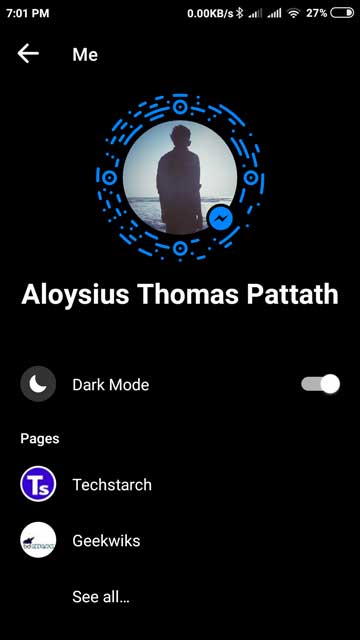 How to Enable dark mode in Messenger