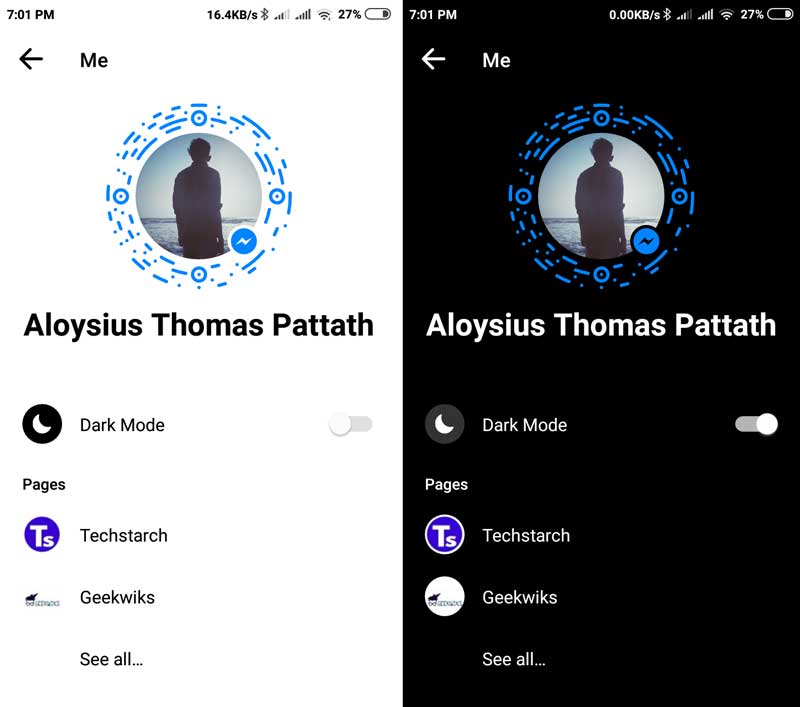 How to Enable dark mode in Messenger